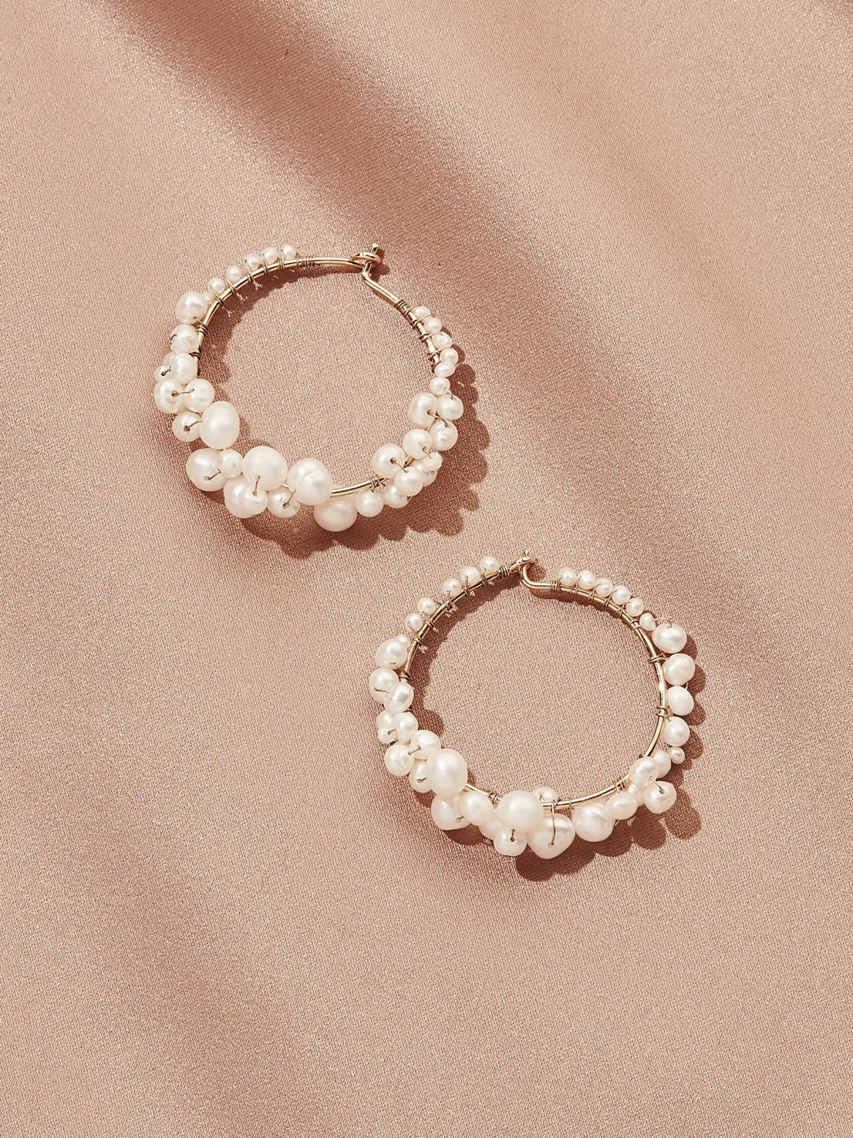 Clearance Cruz Pearl Hoops Hoop Earrings