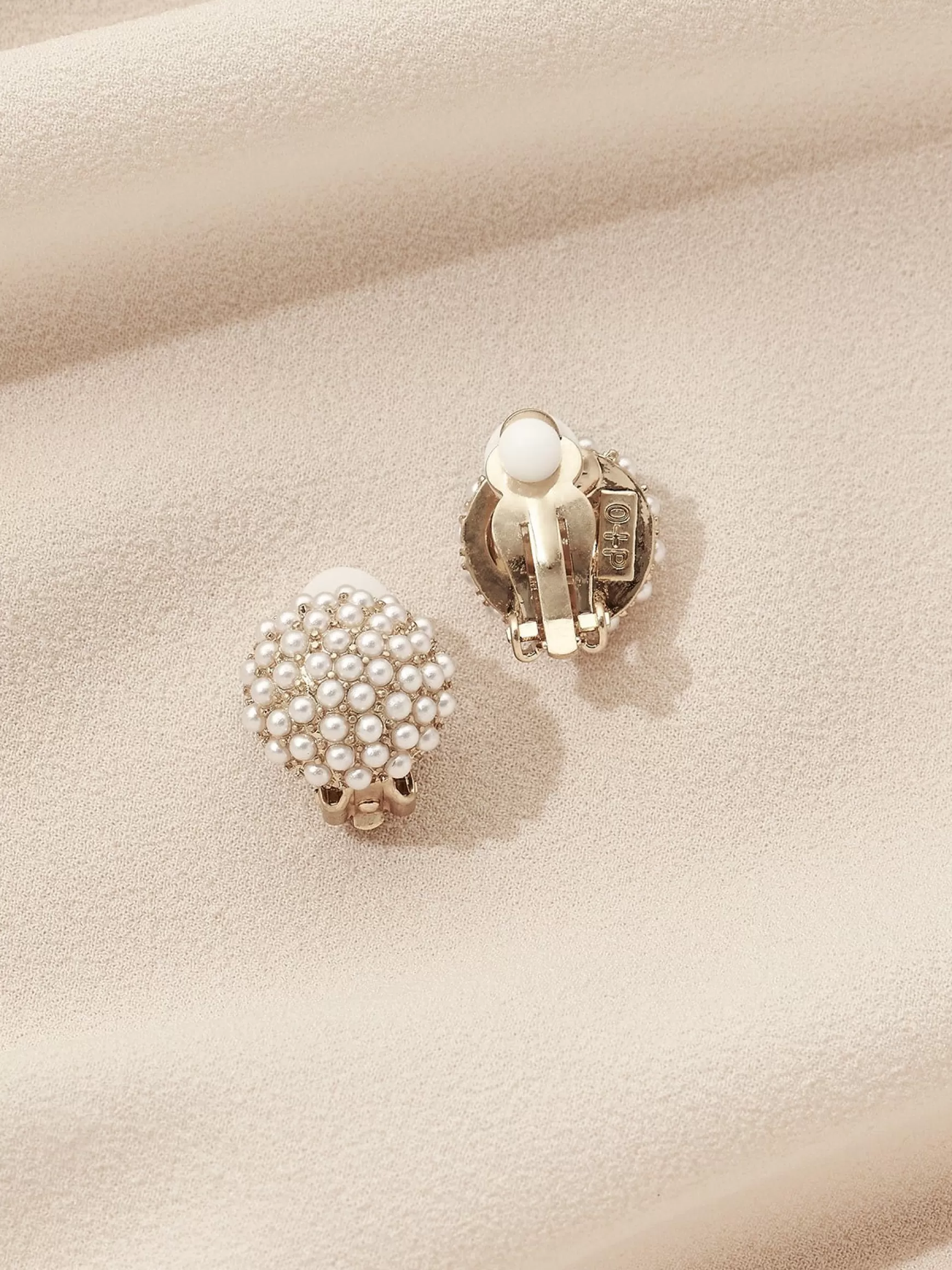 Flash Sale Pearl Pave Studs (Clip-Ons) Stud Earrings