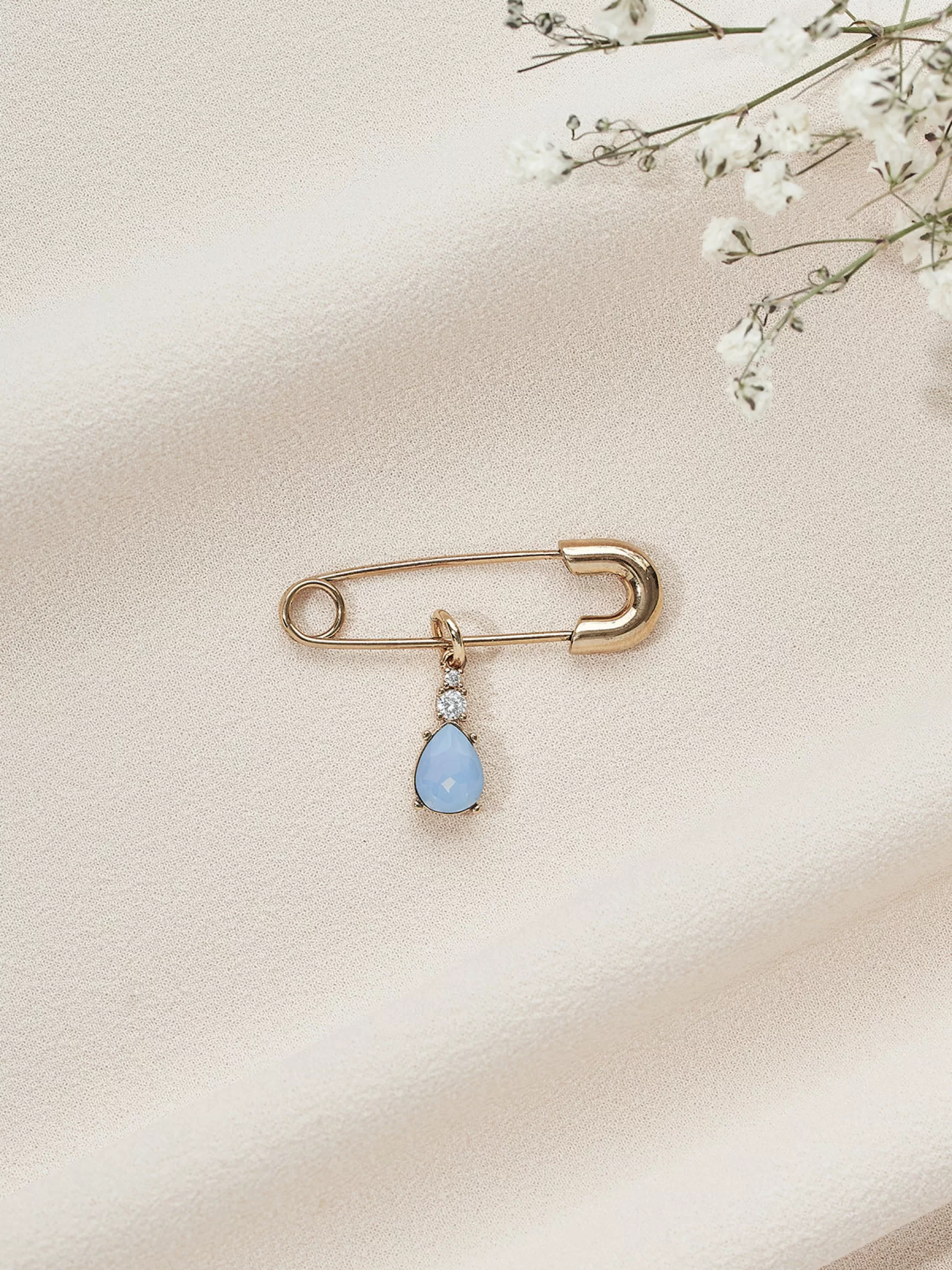 Discount Something Blue Pin - Pear Silver Jewelry