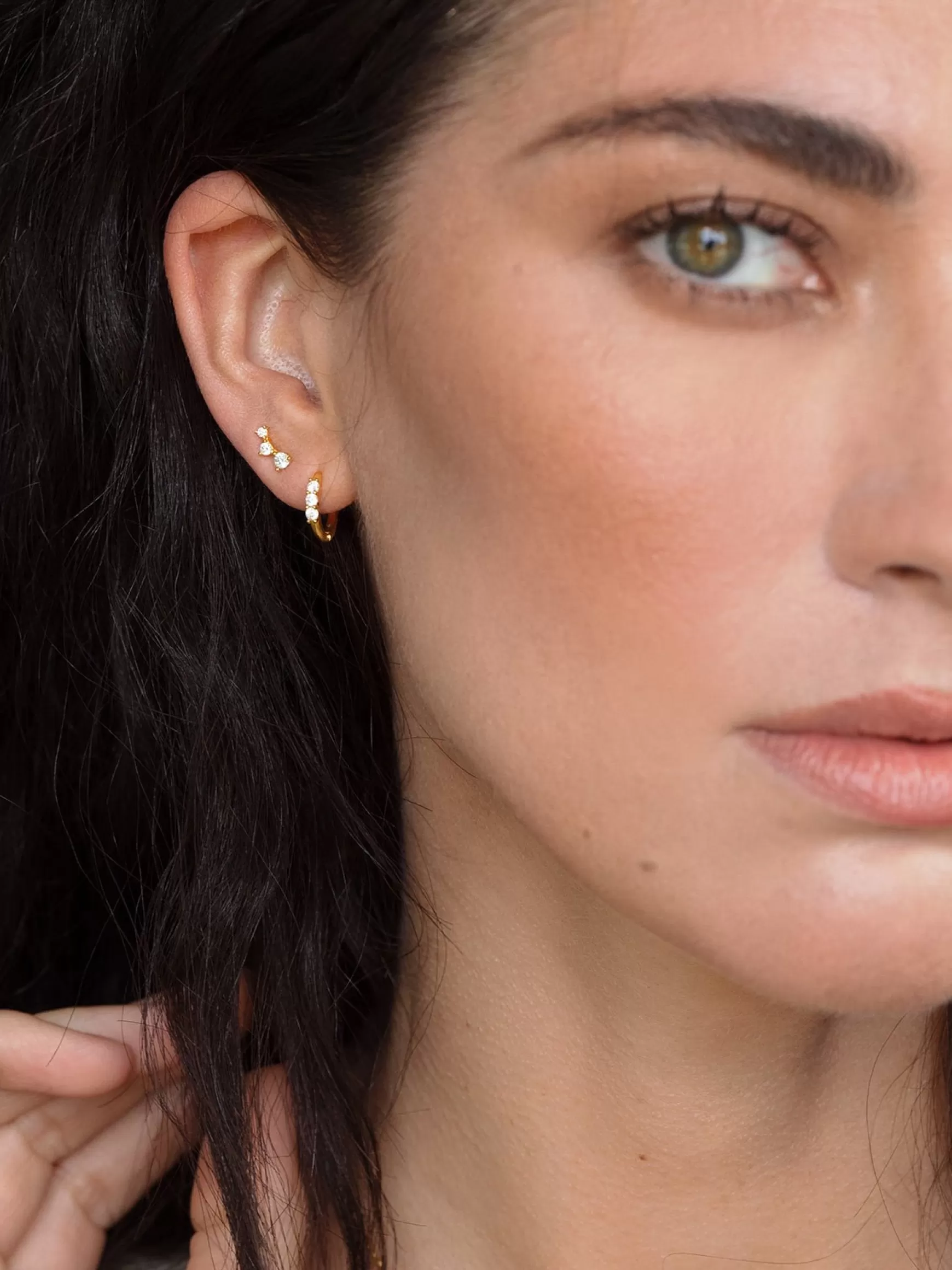 Shop Taryn Hoops (Demi-Fine) Small Earrings